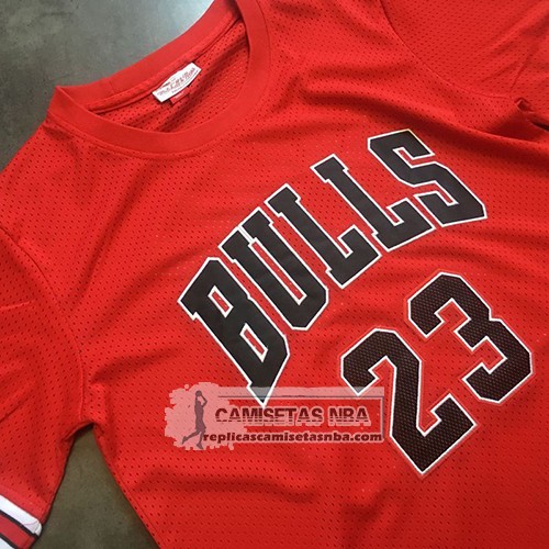Camiseta Manga Corta Chicago Bulls Michael Jordan Rojo
